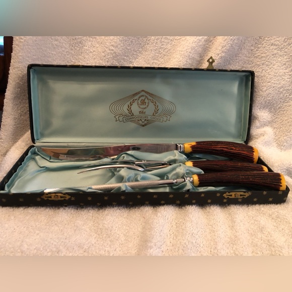 VTG GLOHill Carving Set in Original Box Connaissuers Choice John Palmer Like New - Picture 1 of 7